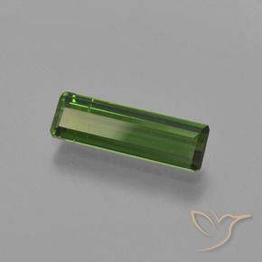0.91カラットの天然ディープグリーントルマリン、八角形 / エメラルドカット、VS-SI