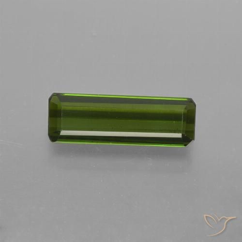 0.92ct 天然 フォレストグリーン トルマリン, エメラルドカット, VS
