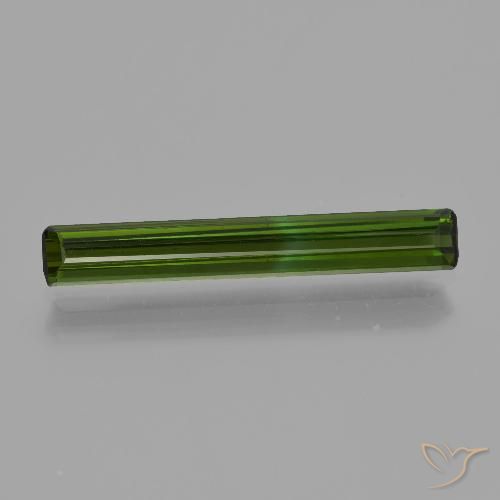 1.24ct 天然 ミディアムグリーン トルマリン, エメラルドカット, VS