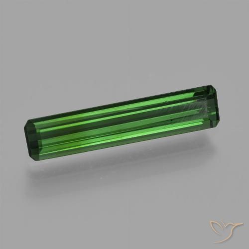 1.21ct 天然 ミディアムダークグリーン トルマリン, エメラルドカット, VVS-VS