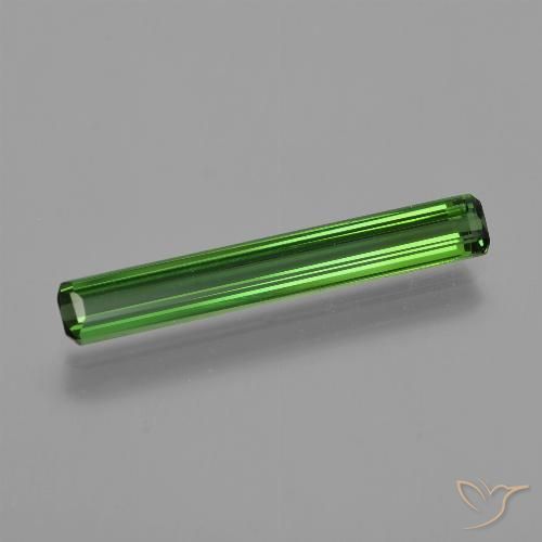 1.58ct 天然 ミディアムダークグリーン トルマリン, エメラルドカット, VS