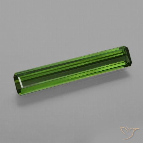 1.48ct 天然 ミディアムダークグリーン トルマリン, エメラルドカット, VS