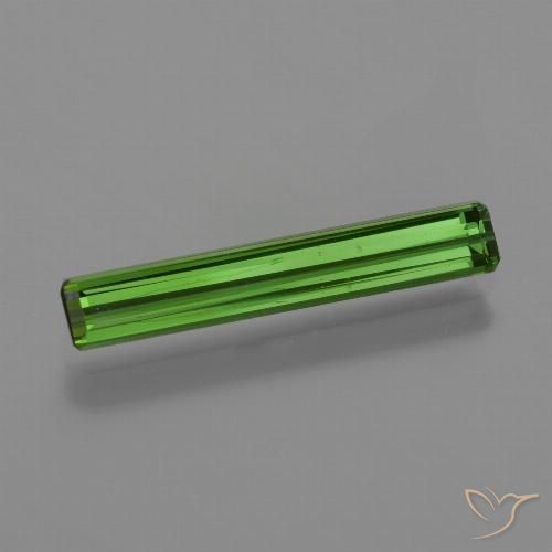1.24ct 天然 ミディアムダークグリーン トルマリン, エメラルドカット, VS