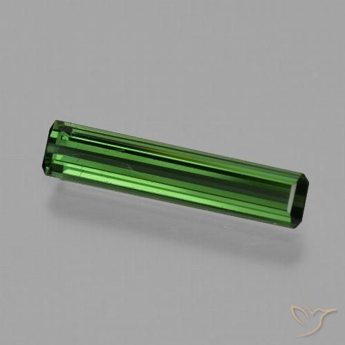 1.23ct 天然 ミディアムダークグリーン トルマリン, 八角形 / エメラルドカット, VS, Photo A