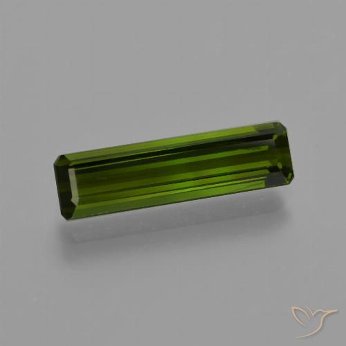 2.36ct 天然 ミディアムグリーン トルマリン, エメラルドカット, VVS-VS