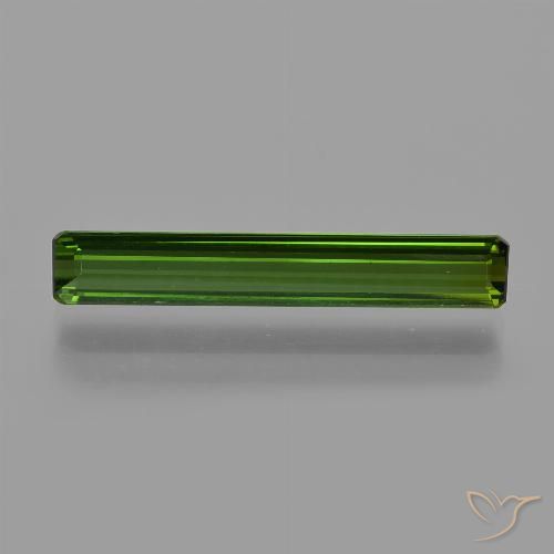 2.21ct 天然 ダークグリーン トルマリン, エメラルドカット, VS