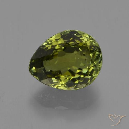 3.36ct 天然 ディープグリーン トルマリン, 洋梨の形, VS