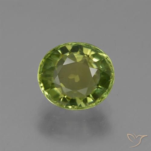 1.23ct 天然 フォレストグリーン トルマリン, 楕円形, VS
