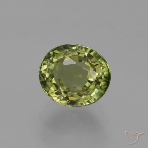 1.14ct 天然 フォレストグリーン トルマリン, 楕円形, VVS