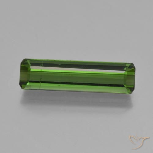 2.11ct 天然 ディープグリーン トルマリン, エメラルドカット, VS-SI