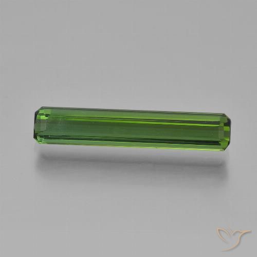 2.20ct 天然 ダークグリーン トルマリン, エメラルドカット, VVS