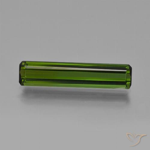 2.33ct 天然 ダークアースグリーン トルマリン, エメラルドカット, VS