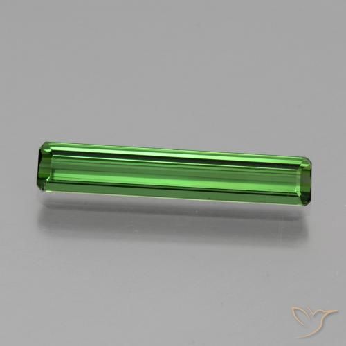 1.58ct 天然 ミディアムグリーン トルマリン, エメラルドカット, VVS