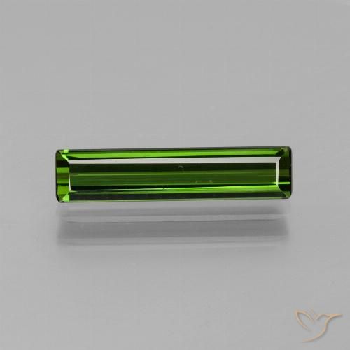 1.58ct 天然 ダークグリーン トルマリン, エメラルドカット, VVS