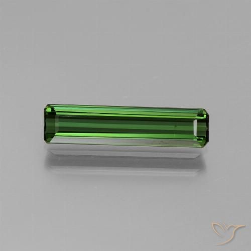 1.50ct 天然 ディープグリーン トルマリン, エメラルドカット, VS-SI