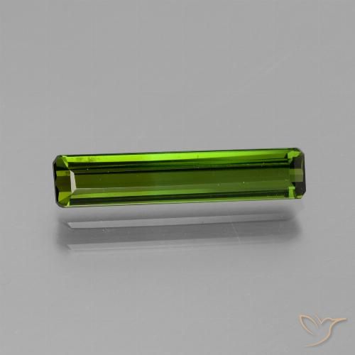 1.58ct 天然 ダークグリーン トルマリン, エメラルドカット, VS