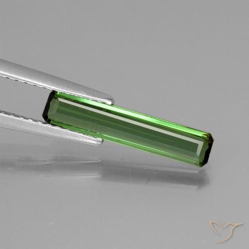 1.01ct 天然 ディープグリーン トルマリン, エメラルドカット, VS