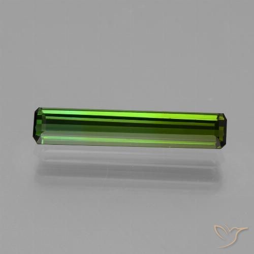 1.65ct 天然 アーシーグリーン トルマリン, エメラルドカット, VVS