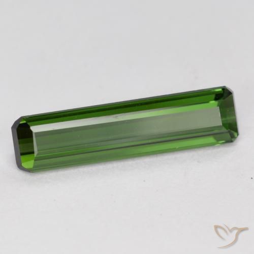 1.16ct 天然 ミディアムグリーン トルマリン, エメラルドカット, VVS