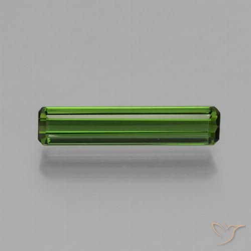 1.27ct 天然 ダークグリーン トルマリン, エメラルドカット, VVS