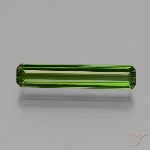 1.49ct 天然 ミディアムグリーン トルマリン, エメラルドカット, VVS