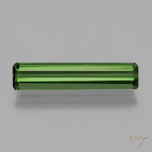 1.30ct 天然 ダークグリーン トルマリン, エメラルドカット, VVS
