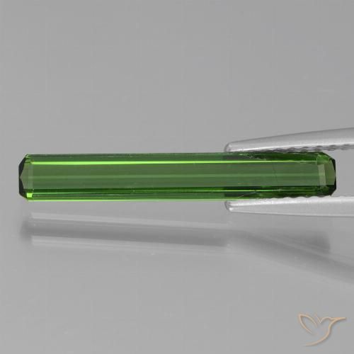 1.12ct 天然 フォレストグリーン トルマリン, エメラルドカット, VS
