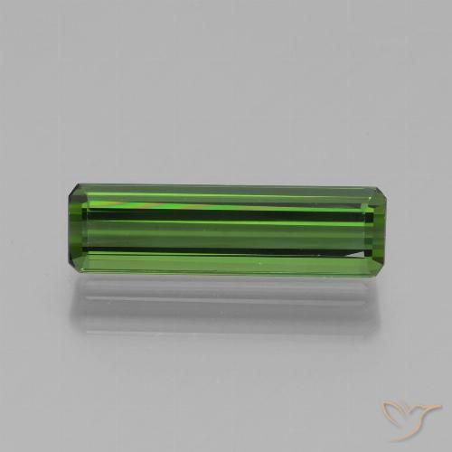 1.39ct 天然 フォレストグリーン トルマリン, エメラルドカット, VVS