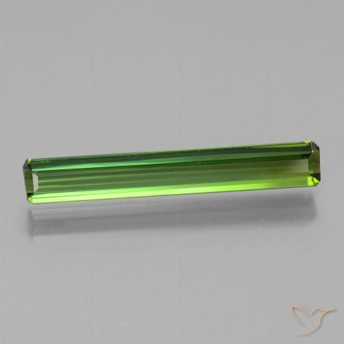 1.70ct 天然 フォレストグリーン トルマリン, エメラルドカット, VVS