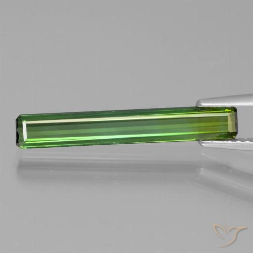 1.47ct 天然 ミディアムグリーン トルマリン, エメラルドカット, VVS