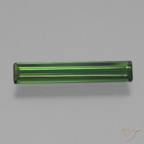 1.35ct 天然 ミディアムグリーン トルマリン, エメラルドカット, VVS