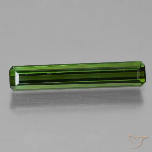 1.25ct 天然 ダークアースグリーン トルマリン, エメラルドカット, VVS-VS