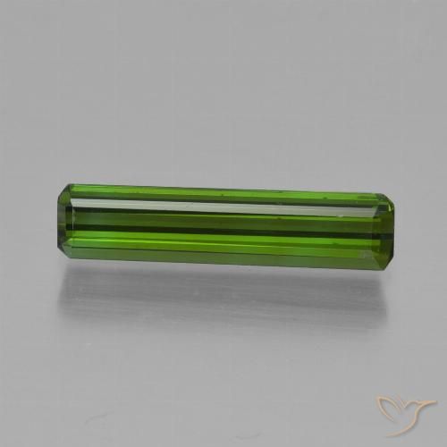 1.06ct 天然 ディープグリーン トルマリン, エメラルドカット, VS