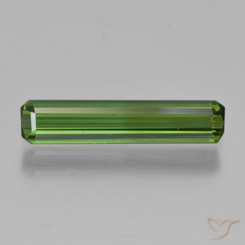 1.14ct 天然 アーシーグリーン トルマリン, エメラルドカット, VVS-VS