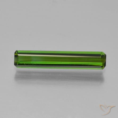 0.87ct 天然 ダークグリーン トルマリン, エメラルドカット, VVS-VS