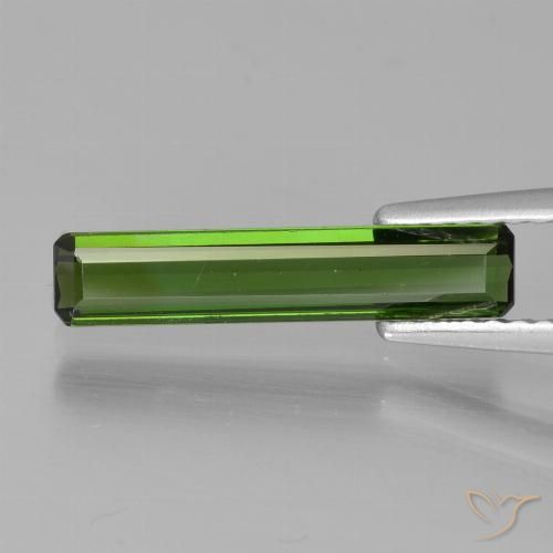 1.07ct 天然 ダークグリーン トルマリン, エメラルドカット, VVS-VS