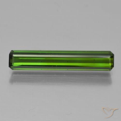 1.41ct 天然 ダークグリーン トルマリン, エメラルドカット, VVS-VS