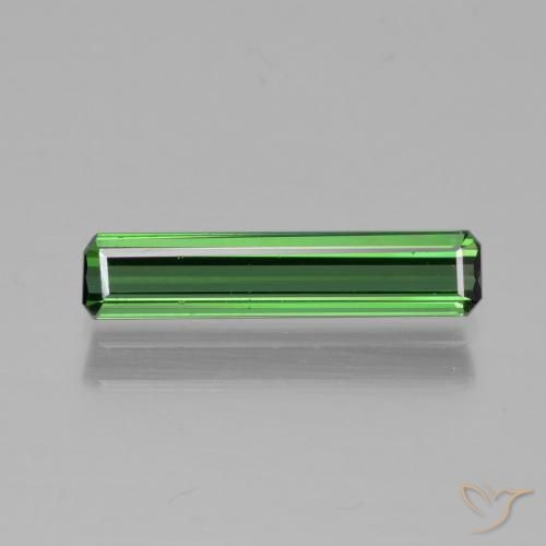 1.22ct 天然 ディープグリーン トルマリン, エメラルドカット, VVS-VS