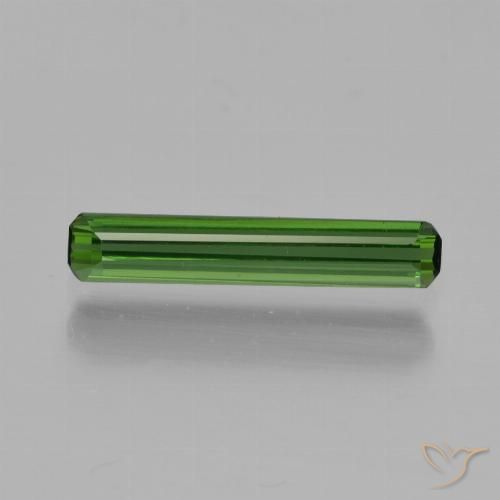 0.84ct 天然 ミディアムグリーン トルマリン, エメラルドカット, VVS-VS