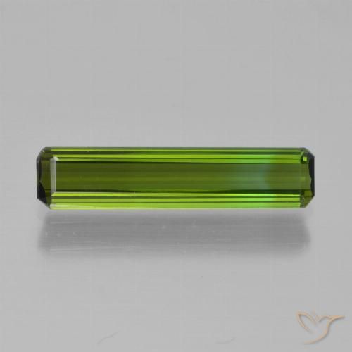 1.08ct 天然 ミディアムグリーン トルマリン, エメラルドカット, VVS-VS