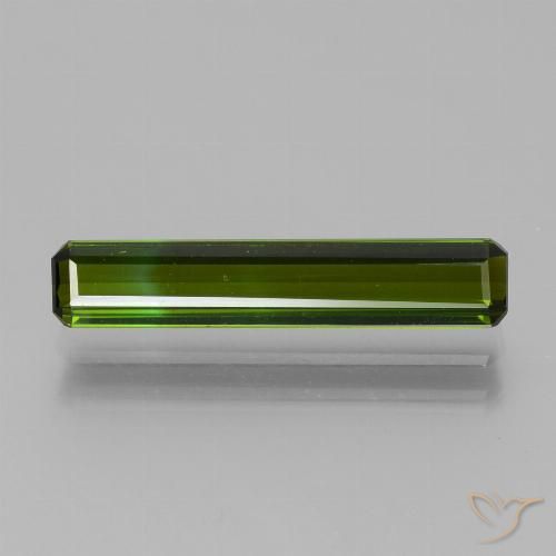 2.05ct 天然 ミディアムグリーン トルマリン, エメラルドカット, VVS
