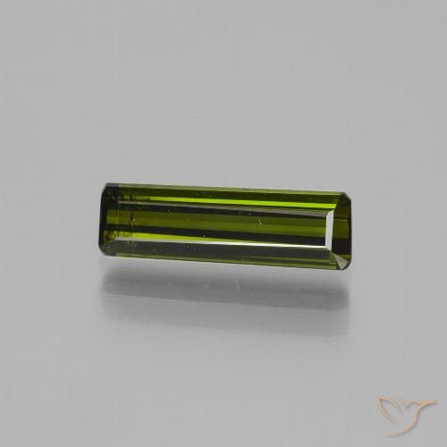 1.60ct 天然 ミディアムグリーン トルマリン, エメラルドカット, VS
