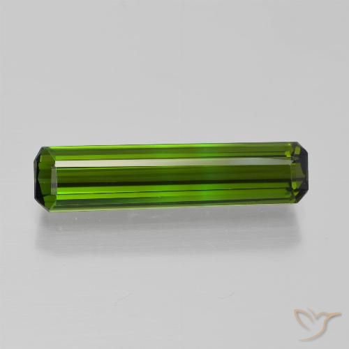 1.82ct 天然 ダークグリーン トルマリン, エメラルドカット, VVS