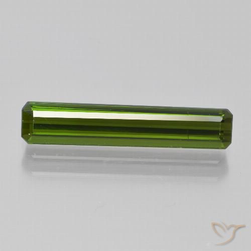 2.10ct 天然 ミディアムグリーン トルマリン, エメラルドカット, VVS-VS