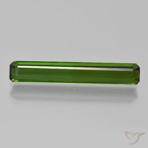 2.64ct 天然 ダークグリーン トルマリン, エメラルドカット, VVS