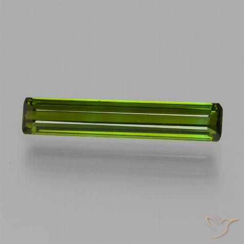 1.55ct 天然 ミディアムダークグリーン トルマリン, エメラルドカット, VVS-VS