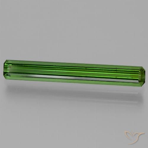 1.67ct 天然 ミディアムダークグリーン トルマリン, エメラルドカット, VVS-VS