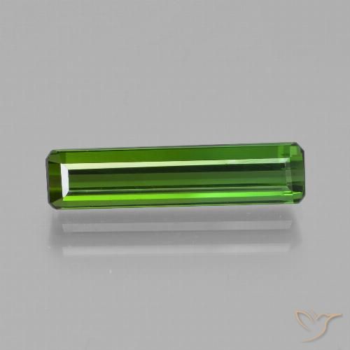 2.08ct 天然 フォレストグリーン トルマリン, エメラルドカット, VVS-VS