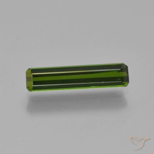0.91ct 天然 フォレストグリーン トルマリン, エメラルドカット, VVS