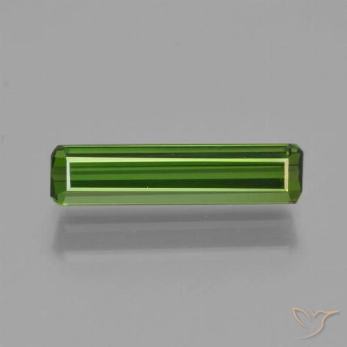 1.28ct 天然 ダークグリーン トルマリン, エメラルドカット, VVS